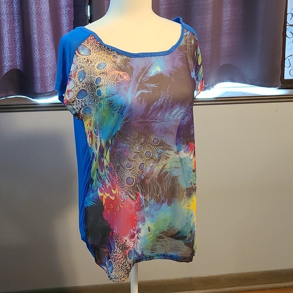 I Jeans By Buffalo Peacock Top - Ladies Small